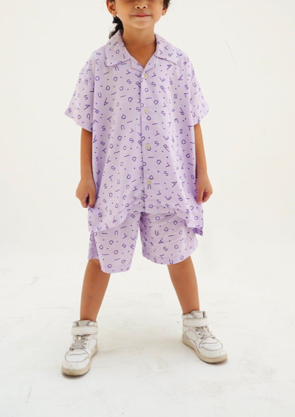 Mappi Mariri Kids Set in Lilac Monogram