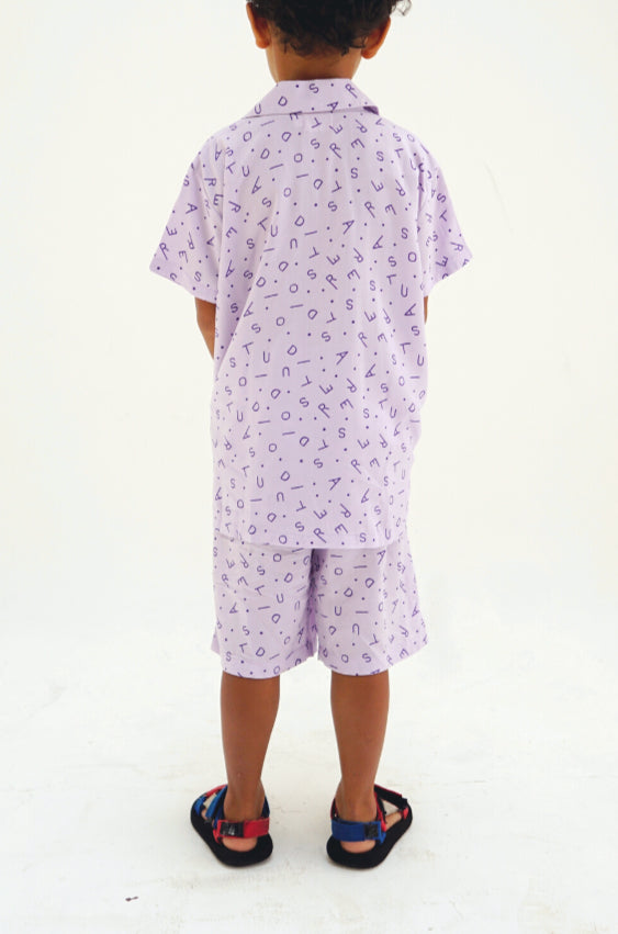 Mappi Mariri Kids Set in Lilac Monogram