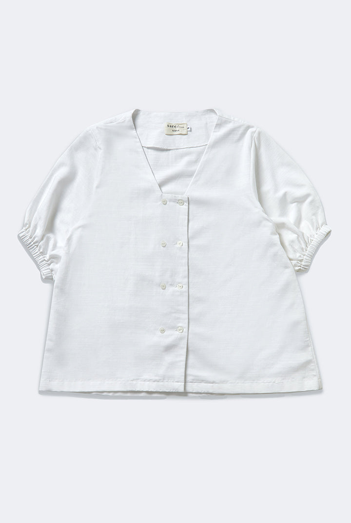 Tori Puff Sleeve Top in White