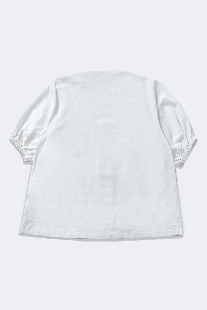 Tori Puff Sleeve Top in White