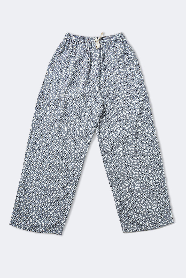 Gani Unisex Relax Pants in Grey Leopard