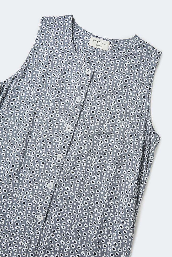 Banda Jumpsuit in Grey Leopard