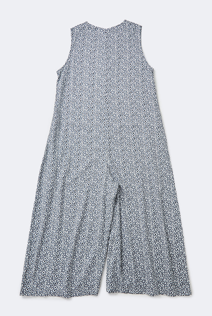 Banda Jumpsuit in Grey Leopard