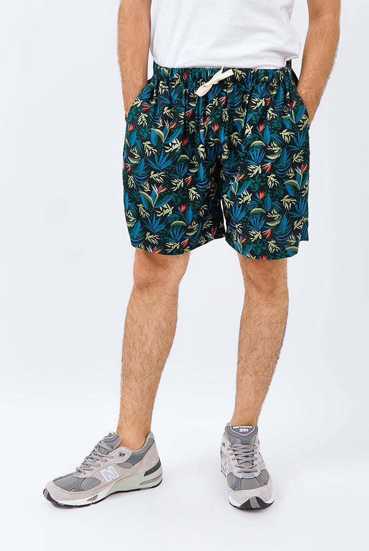 Berau Unisex Relax Shorts in Black Paradise