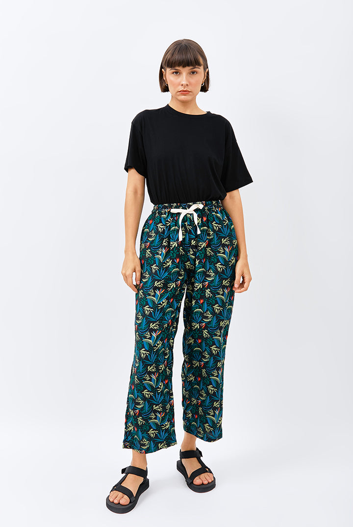Gani Unisex Relax Pants in Black Paradise