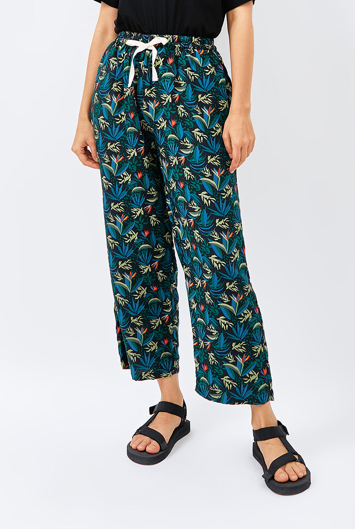 Gani Unisex Relax Pants in Black Paradise
