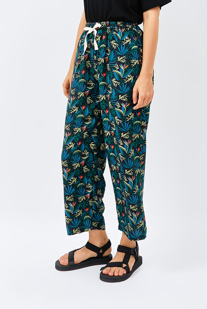 Gani Unisex Relax Pants in Black Paradise