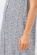 Banda Jumpsuit in Grey Leopard