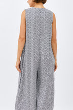 Banda Jumpsuit in Grey Leopard
