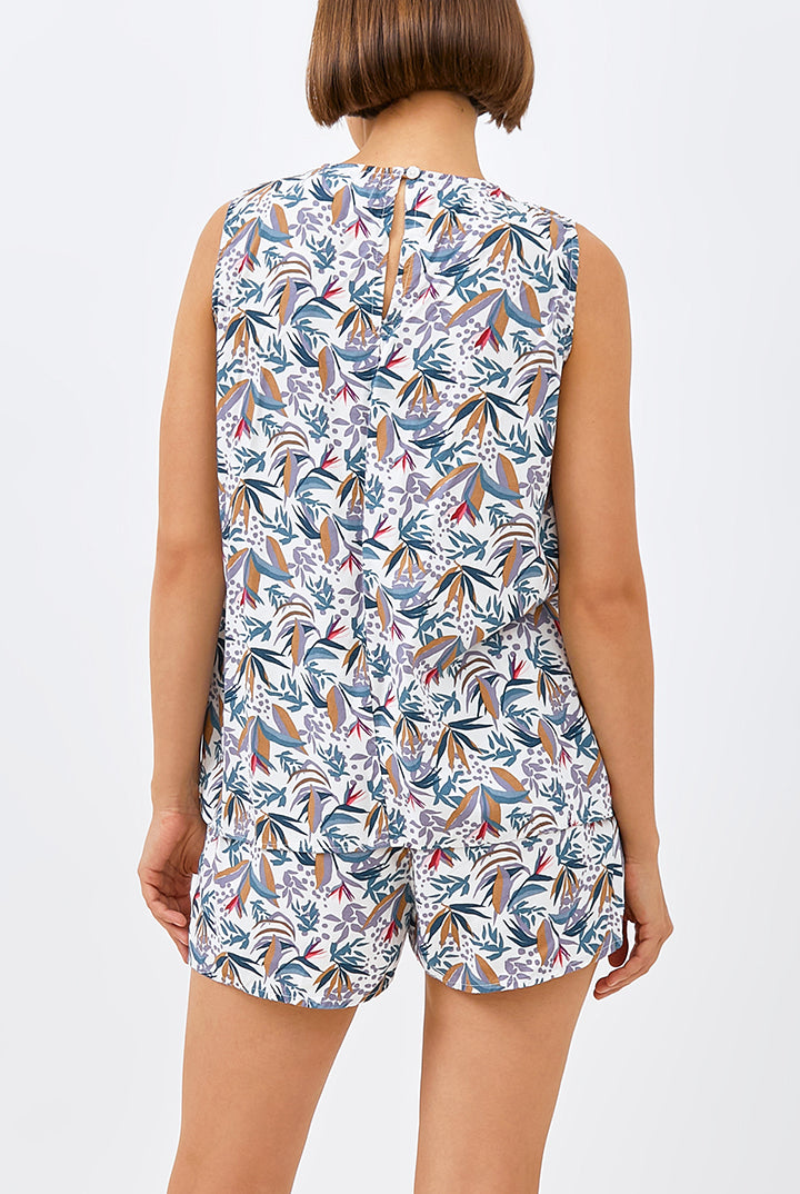 Bila Sleeveless Top in White Paradise