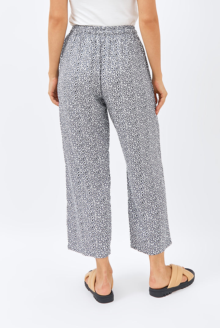 Gani Unisex Relax Pants in Grey Leopard