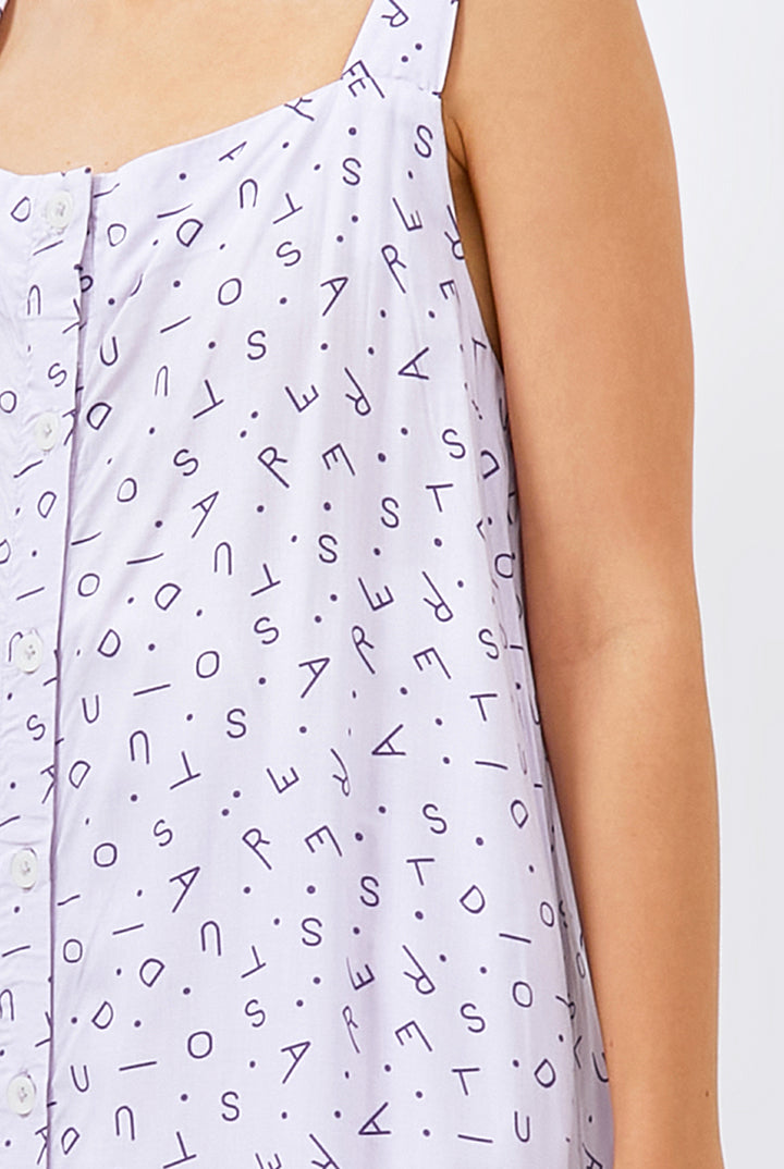 Ulu Tank Dress in Lilac Monogram