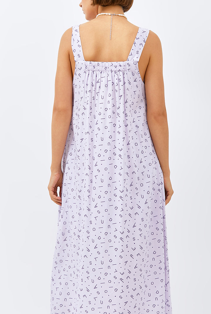Ulu Tank Dress in Lilac Monogram