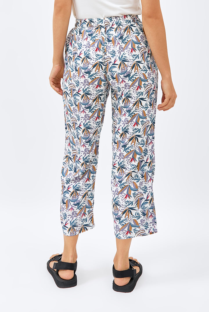 Gani Unisex Relax Pants in White Paradise