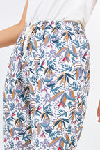 Gani Unisex Relax Pants in White Paradise