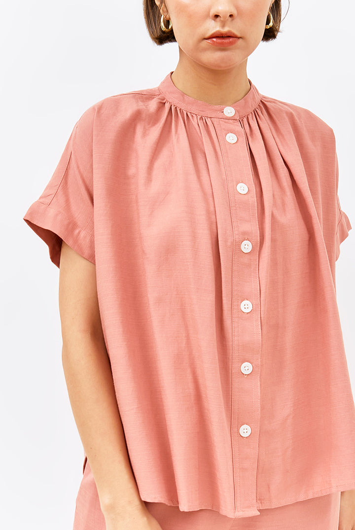 Toba Pajama Top in Salmon