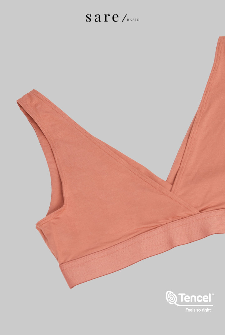 Cita Tencel Bralette in Rosewood