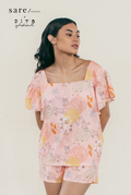 Abe Square Neck Top in Pink Planet