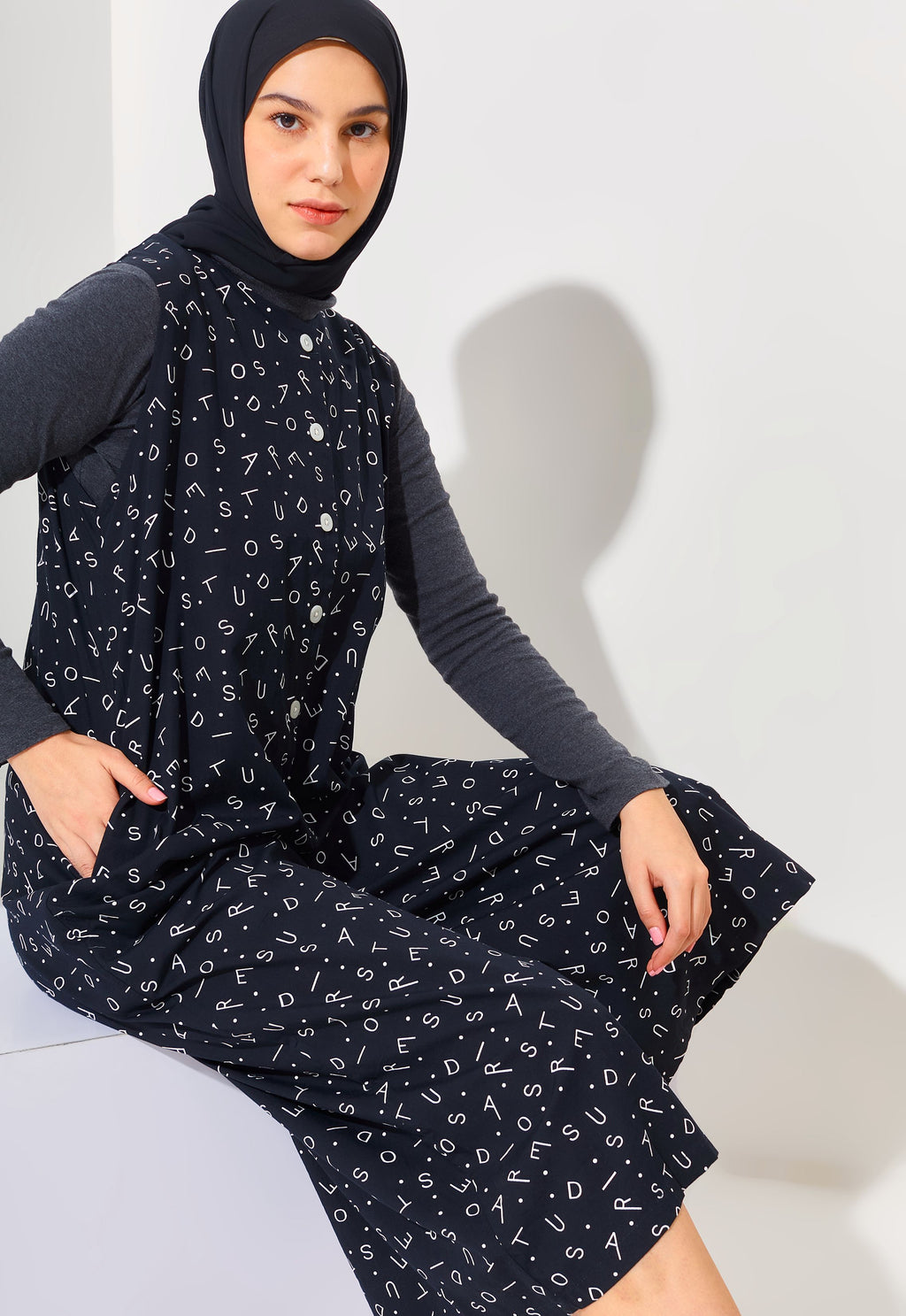 Banda Jumpsuit in Black Monogram