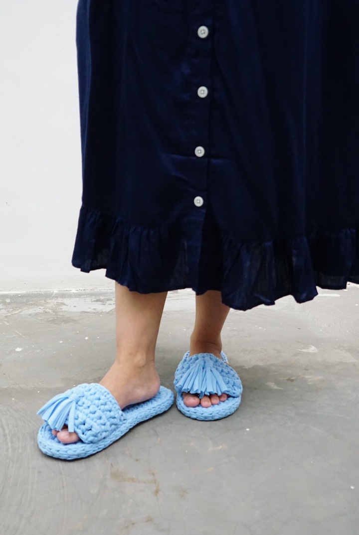 Heera Home Slipper in Light Blue