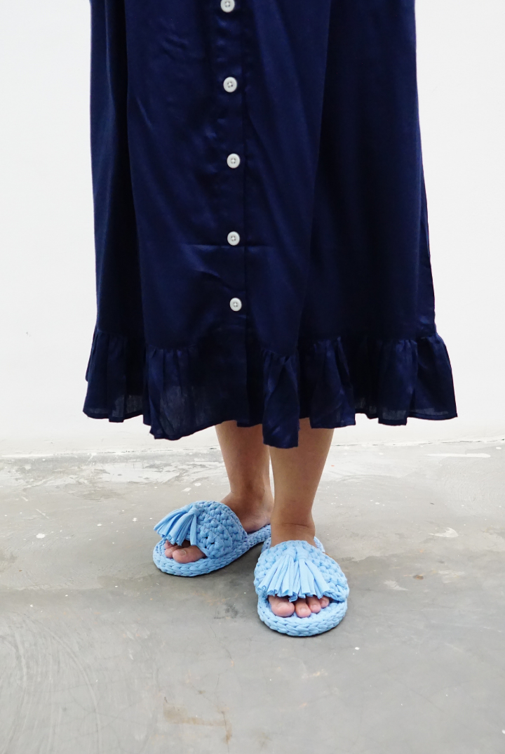 Heera Home Slipper in Light Blue